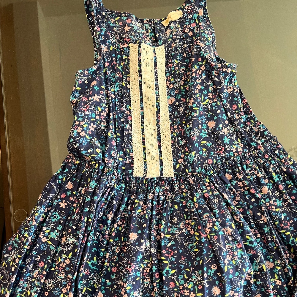 Tucker & Tate Girls Cotton Floral Dress Size 6 EUC